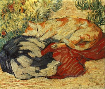 Franz Marc Painting - Catsona Red Cloth Franz Marc